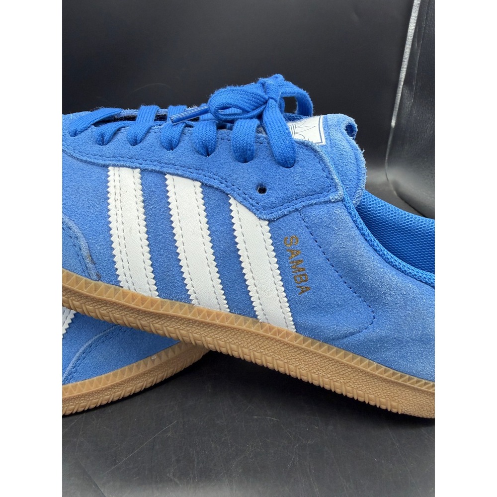 Adidas Samba ADV Skateboarding Blue Suede Gum Sole Size 12 Blue Men - Picture 11 of 11